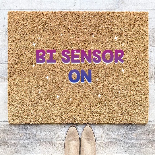 Bi Sensor On Bisexual Funny Bi Pride Humor LGBTQ Coir Doormats