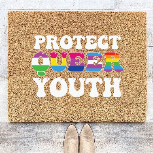 LBGT Flag Gay Pride Human Vintage Rainbow Coir Doormats