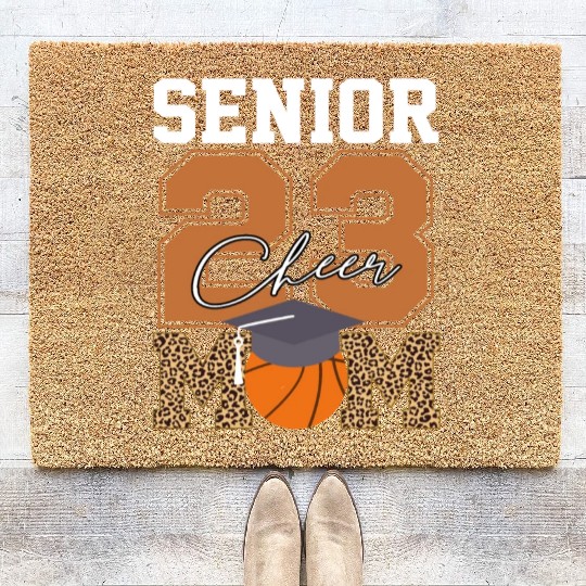 Senior Class Of 2023 Basketball Proud Cheer Mom Coir Doormats