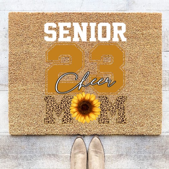 Cheer Mom Senior Class Of 2023 Sunflower Proud Mom Coir Doormats
