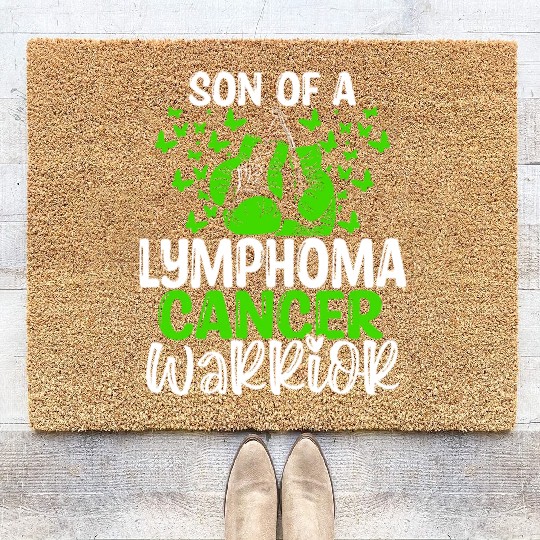 Lymphoma Cancer Awareness Month Ribbon Son Coir Doormats