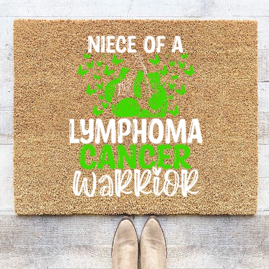 Lymphoma Cancer Awareness Niece Aunt Uncle Coir Doormats