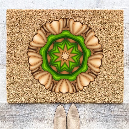 Brown Framed Design Coir Doormats