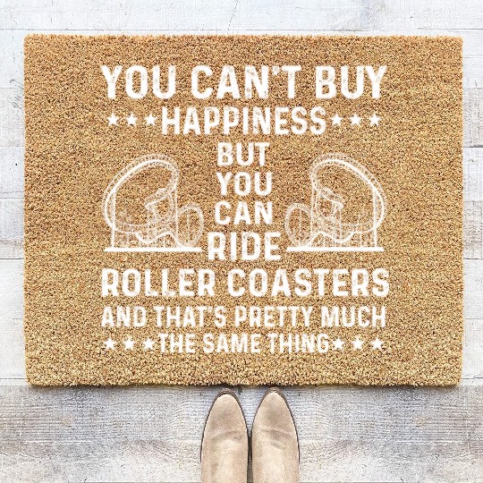 Great Roller Coaster Fan Saying Coir Doormats