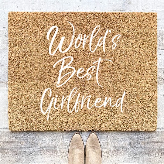 Cute Girlfriend From Boyfriend World'S Best Girlfr Coir Doormats