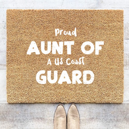 Proud Aunt Of A Us Coast Guard Coir Doormats