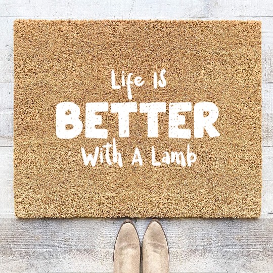 Life Is Better With A Lamb - Sheep Coir Doormats