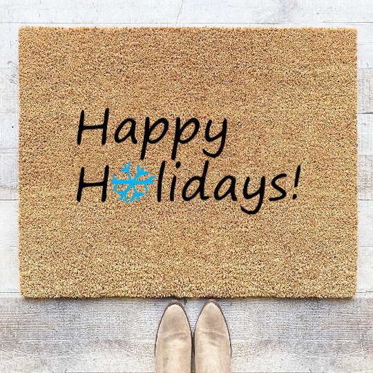 Happy Holidays Coir Doormats