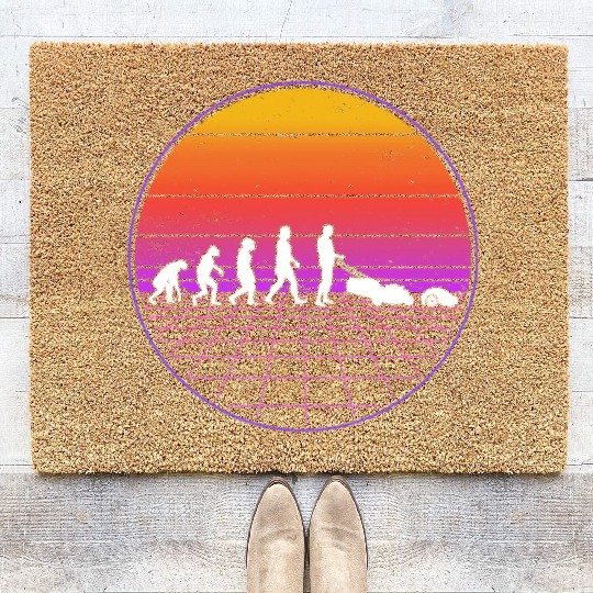 Robotic Lawnmower Evolution Retro Coir Doormats