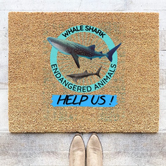 Protect Marine Animal Whale Shark Coir Doormats