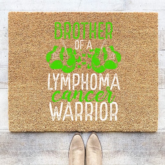Brother Lymphoma Cancer Awareness Sibling Twin Coir Doormats