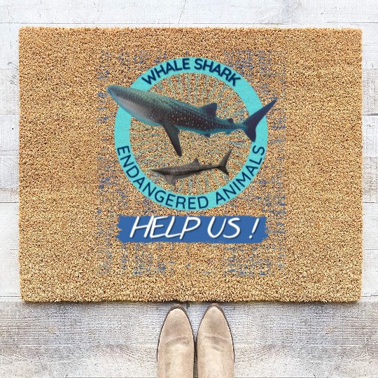 Protect Marine Animal Whale Shark Coir Doormats
