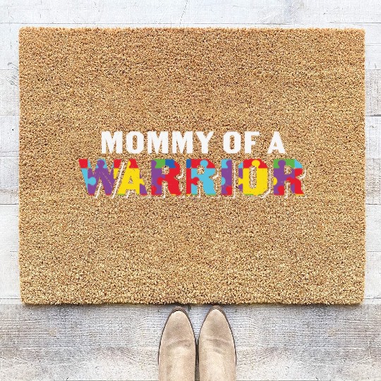 Mom of a Warrior Autism Coir Doormats