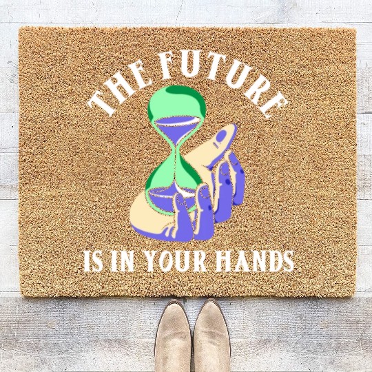 Earth Hour Time Environmentalist Save The Planet Coir Doormats