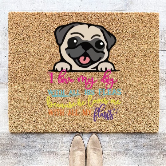 For dog lovers exclusive design with cute phrase Coir Doormats