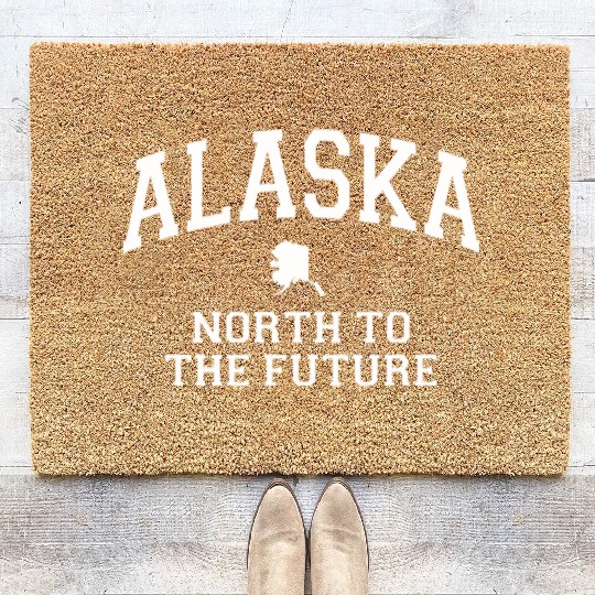 Alaska Coir Doormats Men's Women Children USA North Pole
