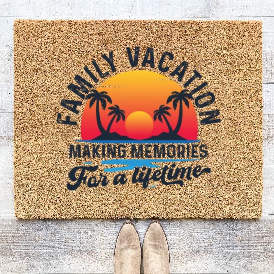 Family Vacation Making Memories Lifetime Coir Doormats