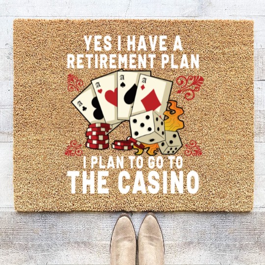 Poker Casino Poker Player Gambling Roulette Gift Coir Doormats