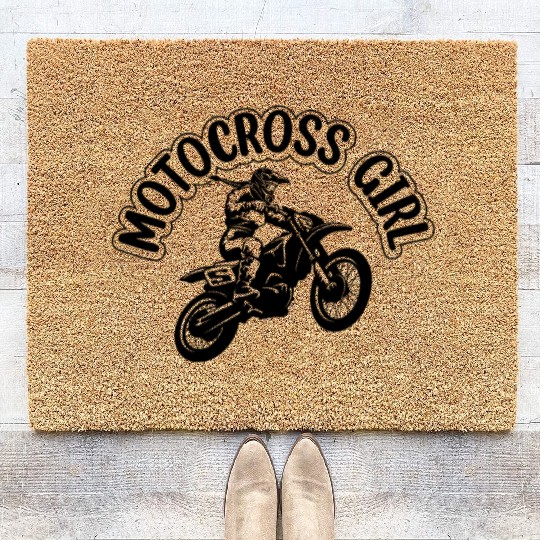 Dirtbike Girl Supercross Girl Enduro Off-road Moto Coir Doormats