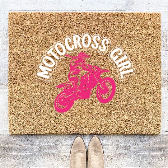 Dirtbike Girl Supercross Girl Off-road Enduro Moto Coir Doormats