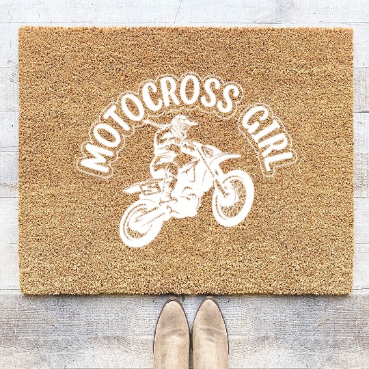 Dirtbike Girl Motocross Girl Enduro Off-road Super Coir Doormats