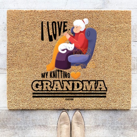 I Love My Grandma Coir Doormats