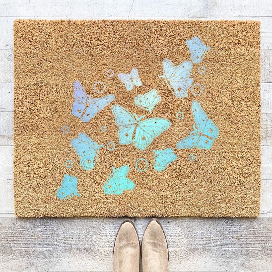 Butterflies Gardening Butterfly Lover Coir Doormats