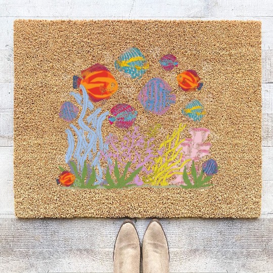 Aquascaping Fishkeeping Tropical Fishes Lover Coir Doormats