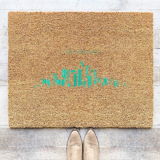 Los Angeles Neon Coir Doormats