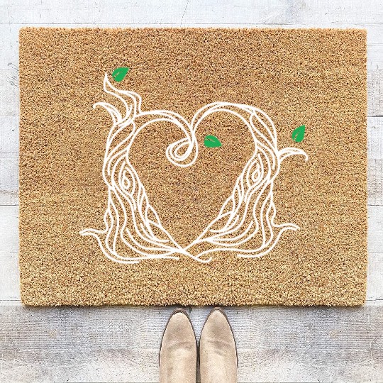 Tree Love Best Friends Heart White Coir Doormats