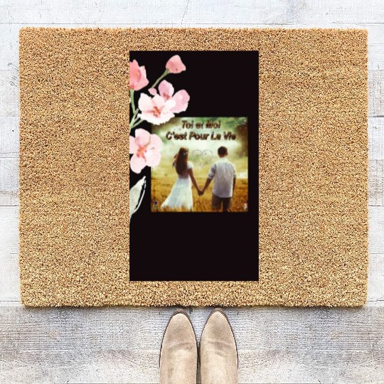 Amour: Toi et moi, C' est pour la vie Coir Doormats