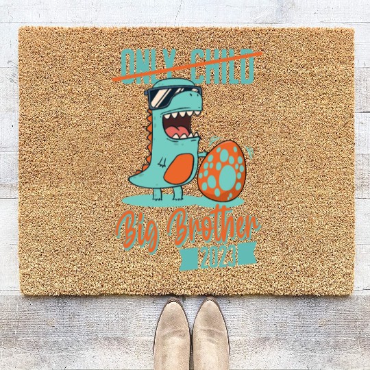 Only Child Dinosaur Baby Egg 2023 Big Brother Coir Doormats