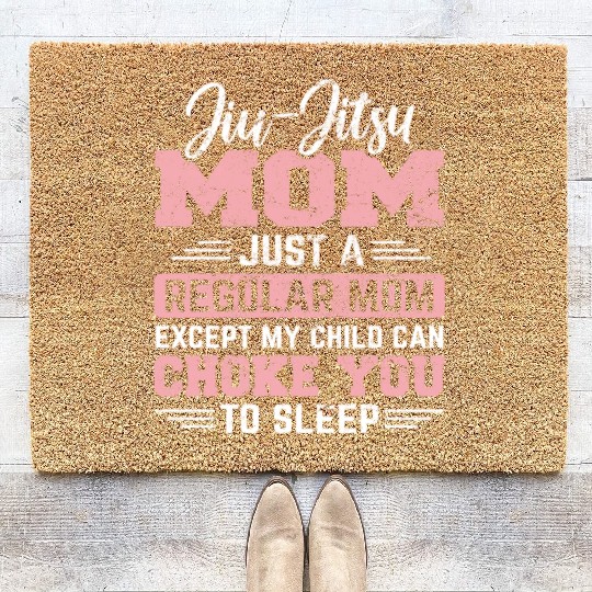 Jiu-Jitsu Moms Funny Mother Brazilian BJJ Mom Grap Coir Doormats