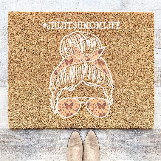 Jiu-Jitsu Mom Funny Mother Brazilian Jiu Jitsu BJJ Coir Doormats