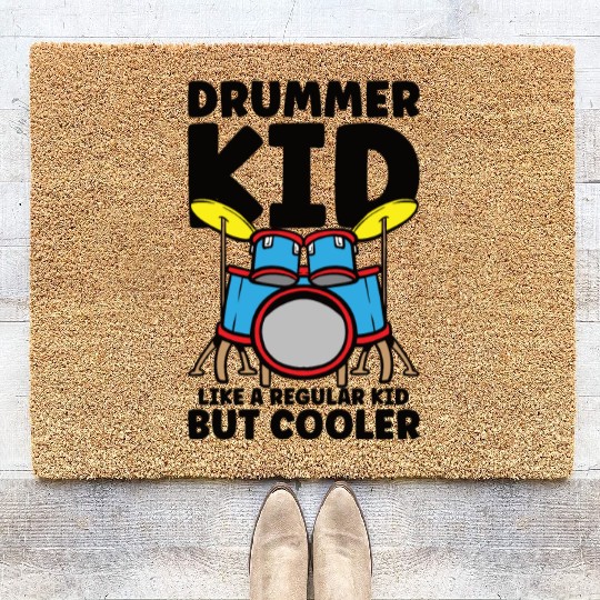 Drummer Drums Music Drum Set Drumming Coir Doormats