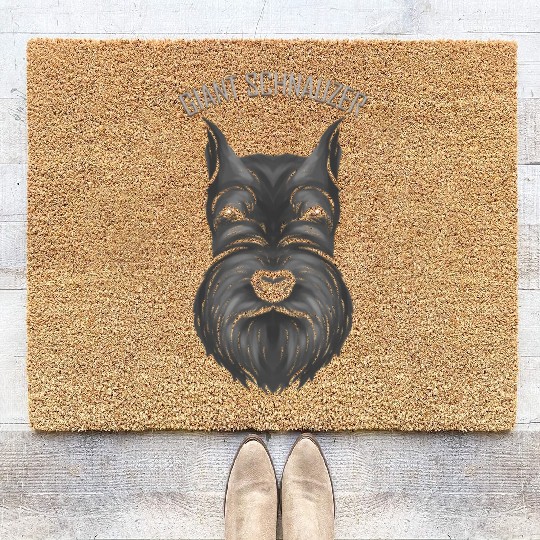 Dog Lover - I Love My Giant Schnauzer Coir Doormats