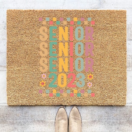Graduation Coir Doormats, Senior Class Of 2023 Floral