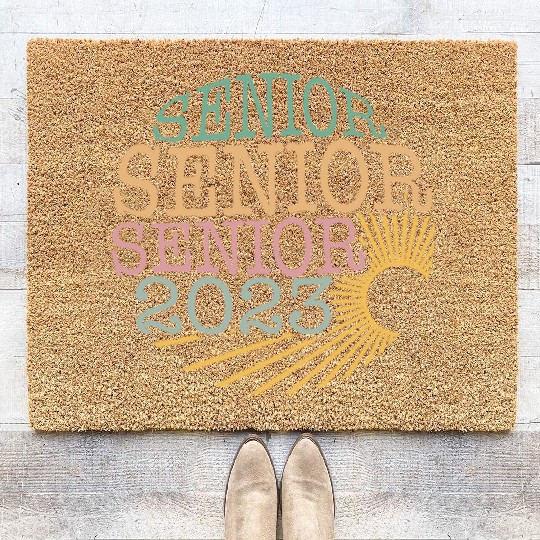 Graduation Coir Doormats, Senior Class Of 2023 Floral