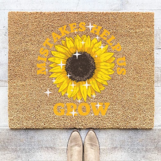 Mistakes Help Us Grow Back To School Motivational Coir Doormats