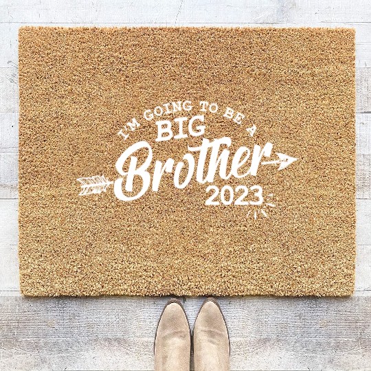 Big Brother 2023 - Bro to be Baby Pregnancy Kids Coir Doormats