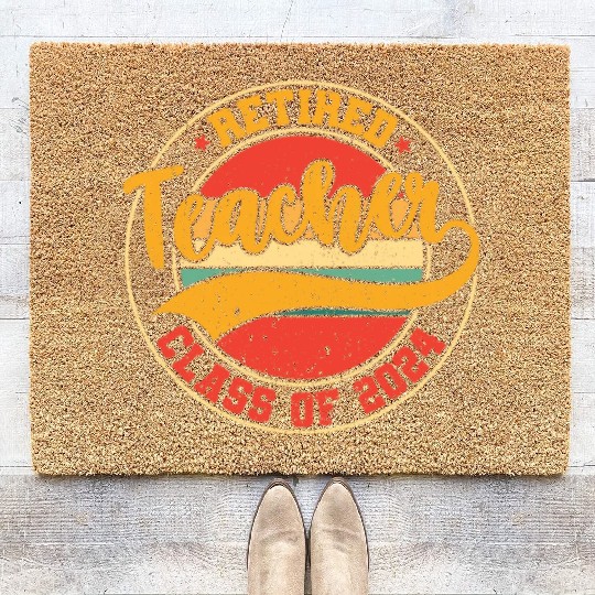 Retired Teacher Class Of 2024 Coir Doormats