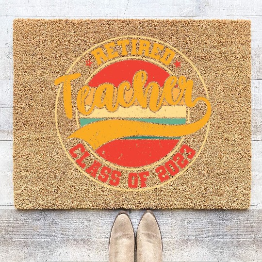 Retired Teacher Class Of 2023 Coir Doormats