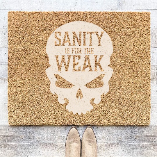 Demon Skull Sanity is for the Weak Coir Doormats