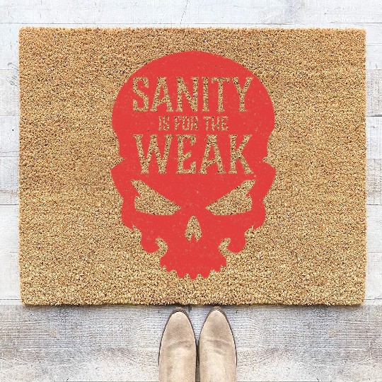 Demon Skull Sanity is for the Weak Coir Doormats
