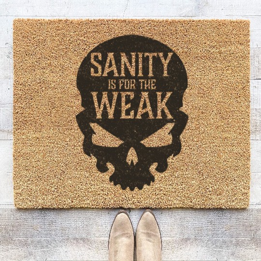 Demon Skull Sanity is for the Weak Coir Doormats