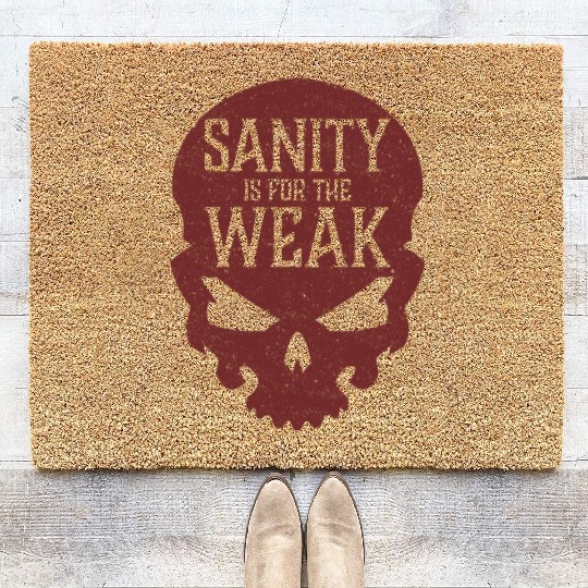 Demon Skull Sanity is for the Weak Coir Doormats