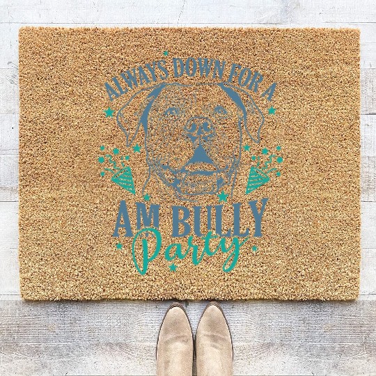 Always down for a AM Bully Party Bulldog Coir Doormats
