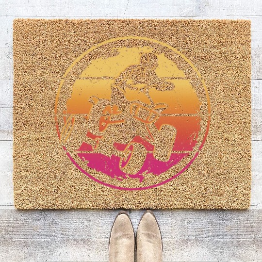 ATV Biker Vintage Motocross 4 wheeler Quad Coir Doormats