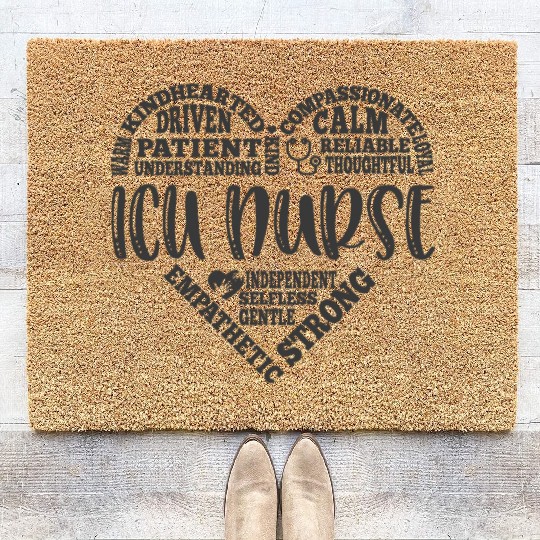 ICU nurse, intensive care unit nurse Coir Doormats