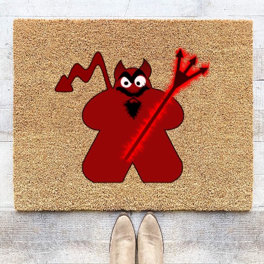 Devil Meeple Coir Doormats